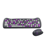 CANYON Zestaw klawiatura i mysz HSET-W6 Violet z podkładką - 1283178 - zdjęcie 2